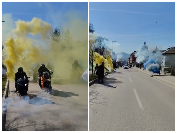 Plavo-žuti spektakl kroz Kakanj: Pogledajte defile povodom Dana nezavisnosti