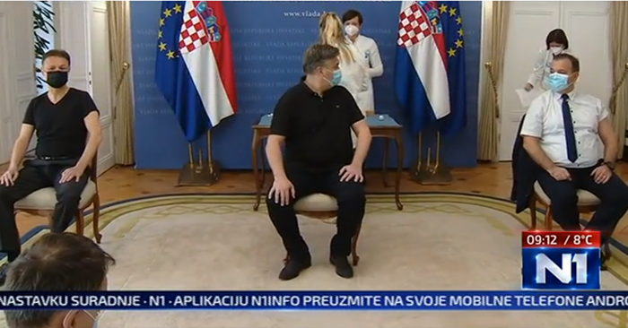 Plenković, Jandroković i Beroš cijepili se AstraZenecom