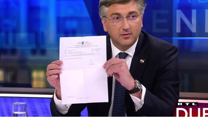 Plenković pokazao test na koronu