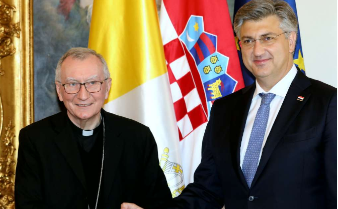 Plenković s državnim tajnikom Vatikana o Izbornom zakonu BiH