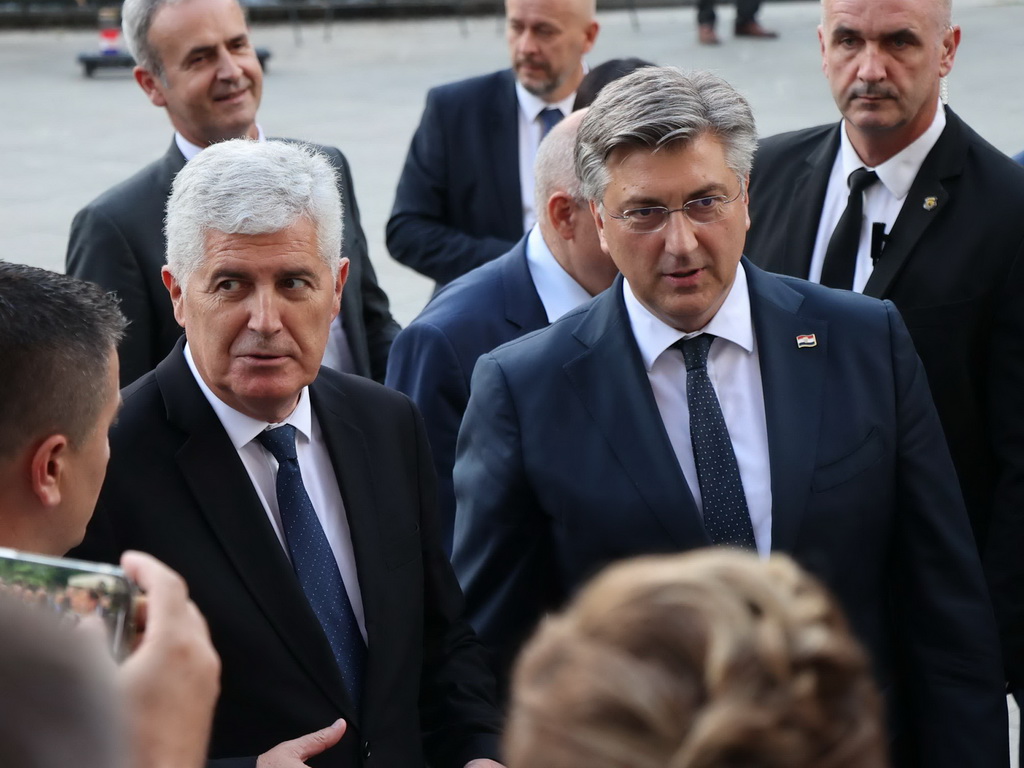 Plenković sa stranačkom delegacijom na današnjoj sjednici Predsjedništva HDZ-a BiH u Mostaru