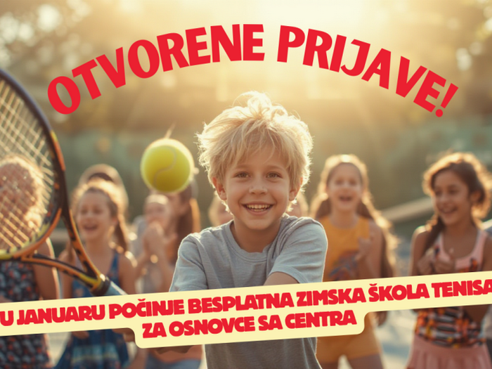 Počele prijave za zimsku školu tenisa za osnovce sa Centra