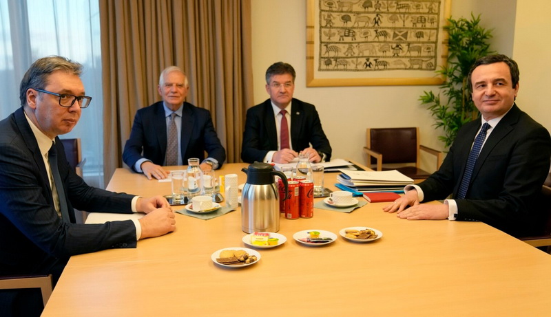 Počeo sastanak Kurtija i Vučića u Briselu