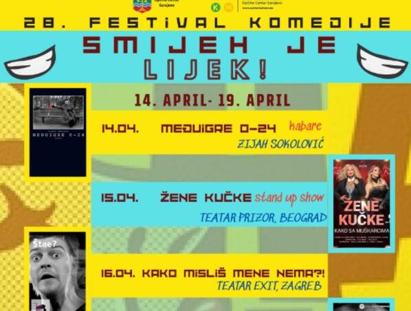 Počinje 28. festival komedije "Smijeh je lijek"