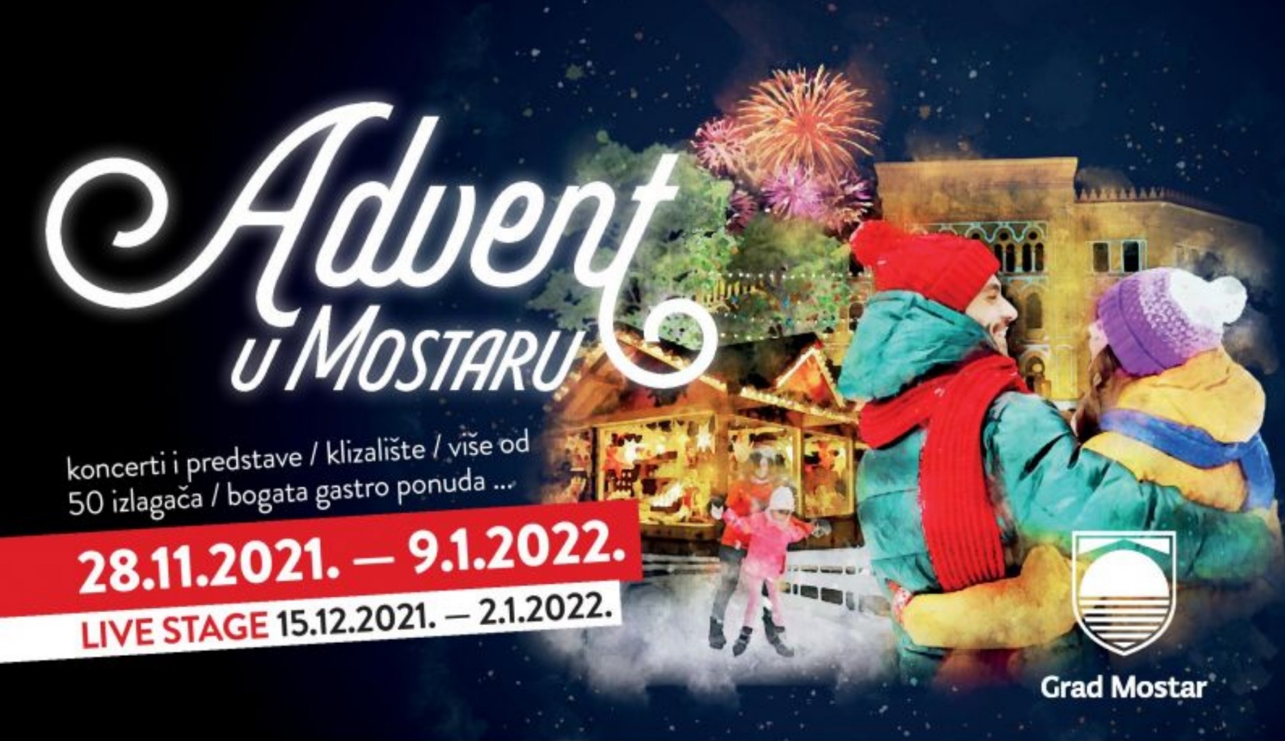 Počinje blagdanska idila u Mostaru, klizalište u nedjelju besplatno do 14 sati