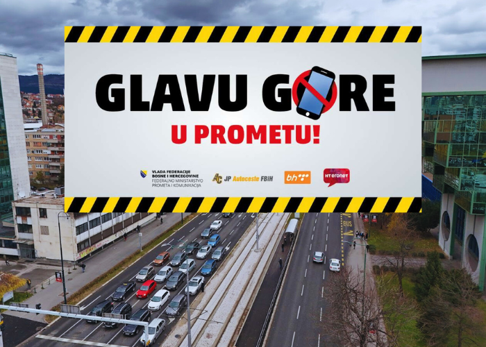Počinje kampanja "Glavu gore! Stop korištenju mobitela u saobraćaju"
