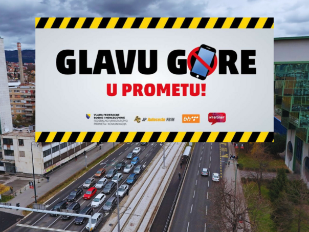 Počinje kampanja "Glavu gore! Stop korištenju mobitela u saobraćaju"
