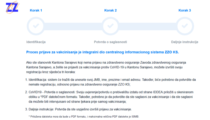 Počinje prijava za vakcinaciju stanovnika KS koji nisu osiguranici Zavoda