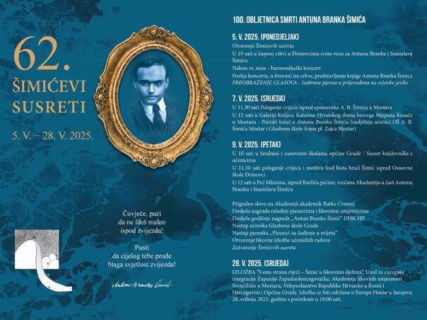 Počinju 62. Šimićevi susreti