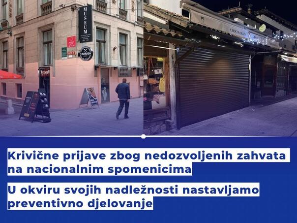 Podnesene krivične prijave zbog nedozvoljenih zahvata na nacionalnim spomenicima