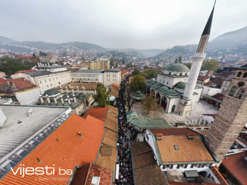 Video: Pogledajte kako je iz zraka izgledao skup podrške Palestini u Sarajevu