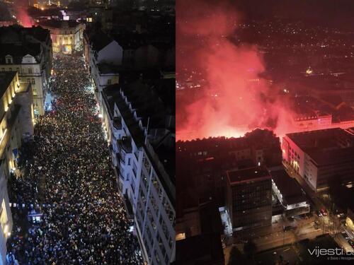 POGLEDAJTE PRIZORE IZ DRONA: Sarajevo slavi Mundijal