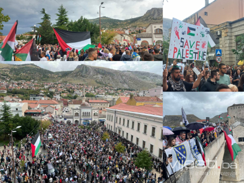 Pogledajte protest podrške Mostara za Palestinu