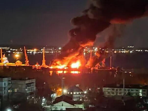 Pogledajte trenutak uništenja ruskog ratnog broda