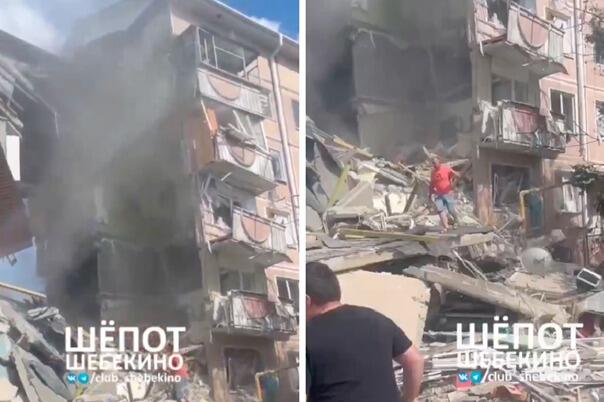 Pogođena zgrada u Rusiji: Ulaz se potpuno urušio, izvlačili ljude iz ruševina