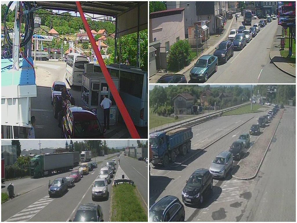 Pojačan promet vozila na graničnim prelazima, obustavljen saobraćaj na ulazu u Sanski Most