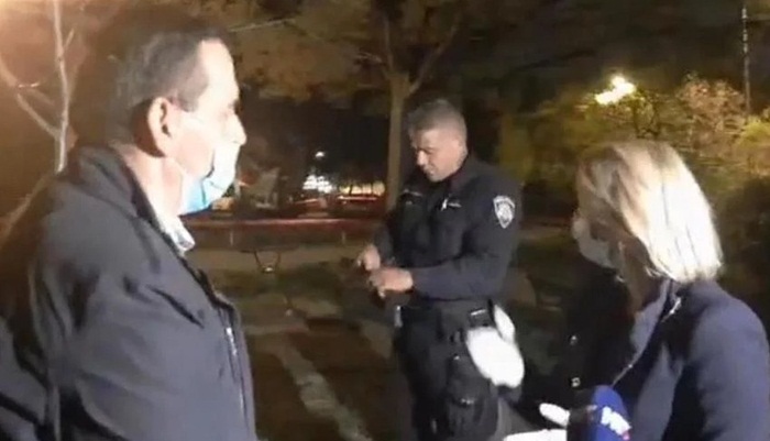 Policija prekinula prenos uživo HTV-a ispred bolnice u Splitu
