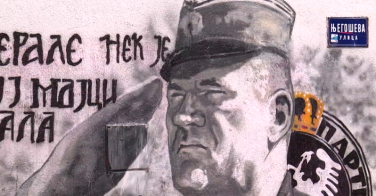 Policija u Beogradu štiti mural zločincu Ratku Mladiću