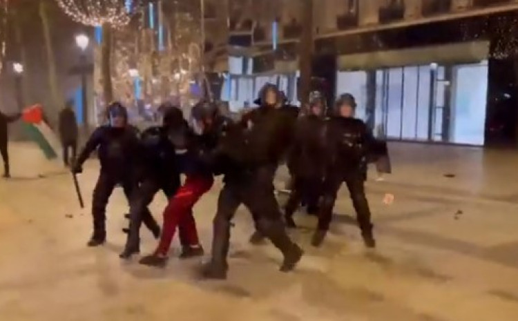 Policija u Parizu privela 108 osoba tokom slavlja navijača Maroka