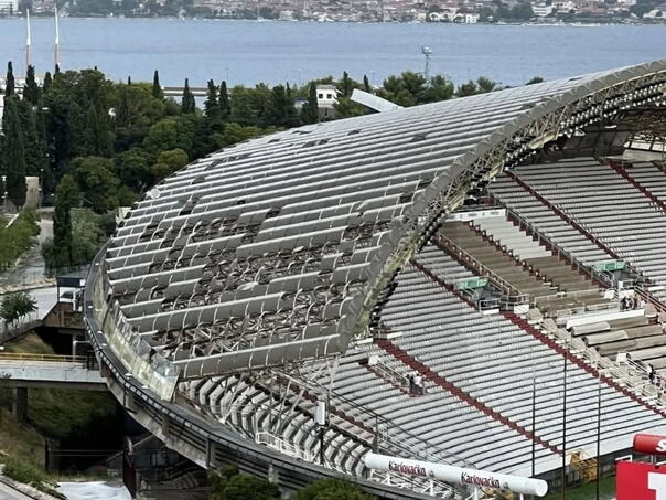 Poljudski stadion teško oštećen u nevremenu: Situacija je jako loša