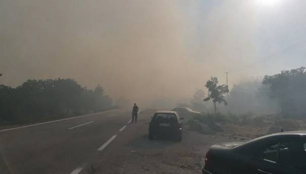 Ponovo se aktivirao požar kod Bileće, vatra na 100 metara od kuća