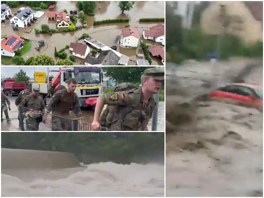 Poplave odsjekle jug Njemačke: Hiljade u bijegu, diže se vojska