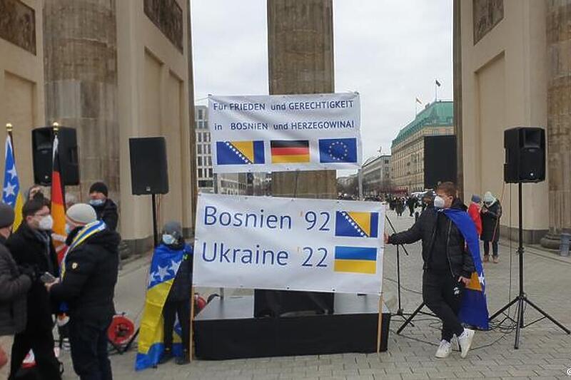 Poruka sa protesta u Berlinu: Ukrajina bi se mogla ponoviti u BiH