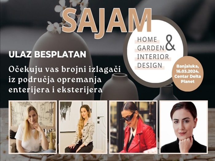 Posjetite 'Home & Garden Interior Design' ove subote u Delta Planet Banja Luka