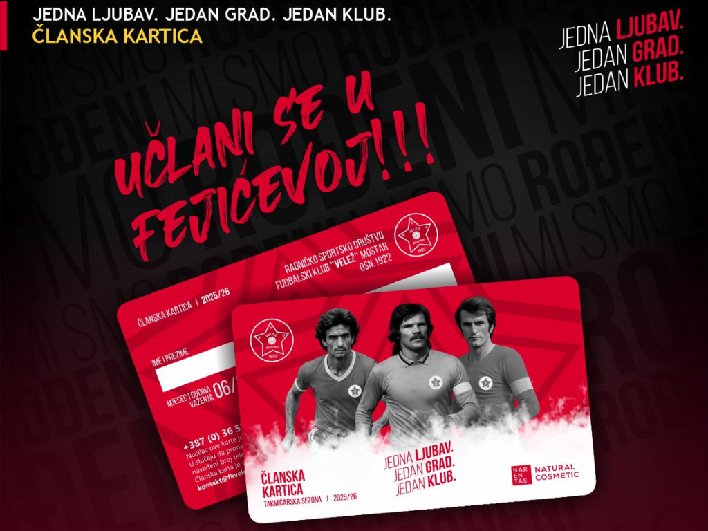 Postani dio crvene porodice: Velež poziva na učlanjenje u Fejićevoj ulici