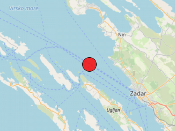 Potres magnitude 3.0 po Richteru kod Zadra