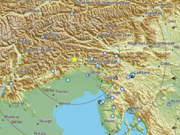 Potres na sjeveru Italije, jačine 4.7 po Richteru