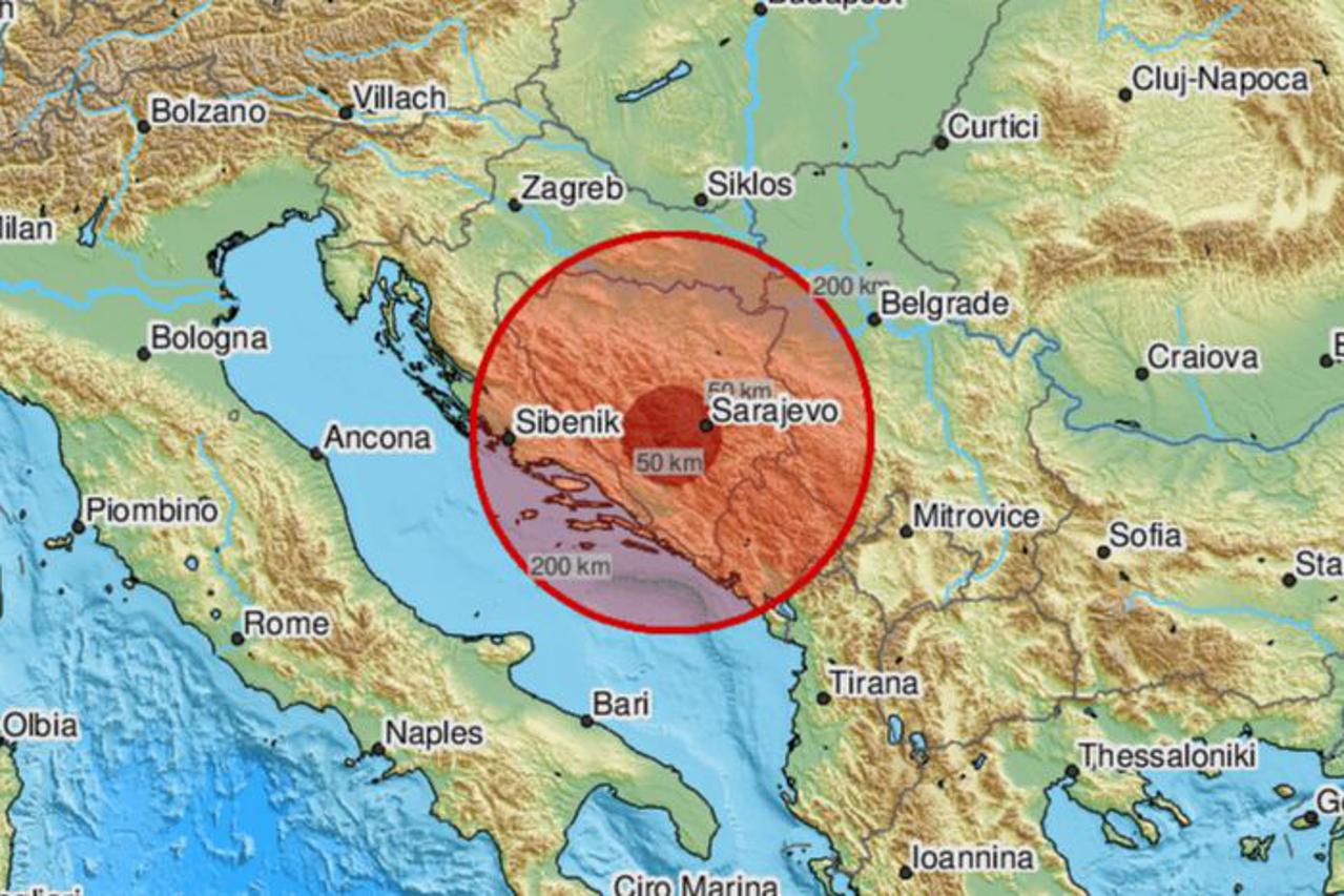Potres pogodio BiH, epicentar kod Gruda