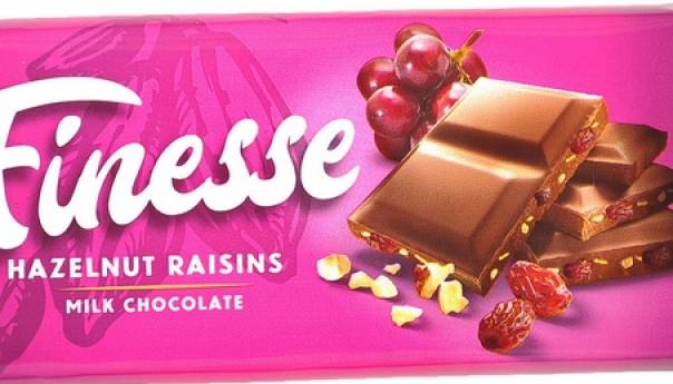 Povlačenje Kraševe čokolade Finesse s lješnjacima i grožđicama