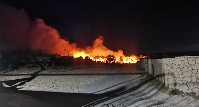 Požar na Zrću: Na terenu više od 40 vatrogasaca