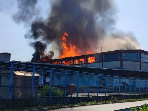 Veliki požar u fabrici papira u Banjaluci