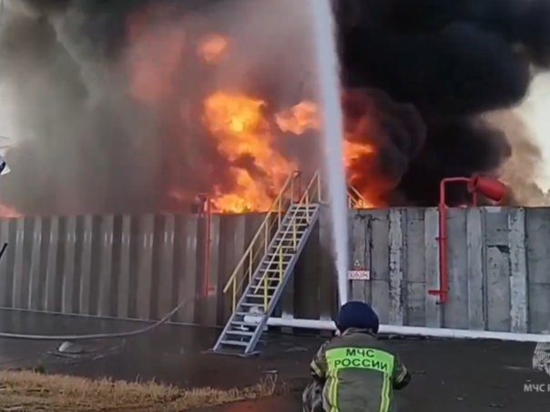 Požar u skladištu nafte u ruskoj regiji Rostov nakon napada dronom