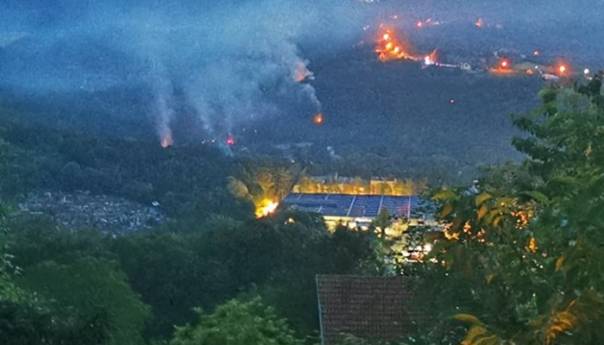 Požar u šumi iznad fabrike Sloboda