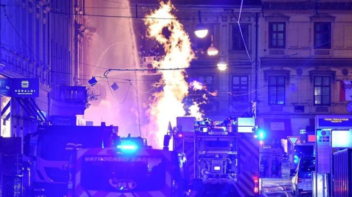 Požar u Zagrebu: Bager probio plinsku cijev