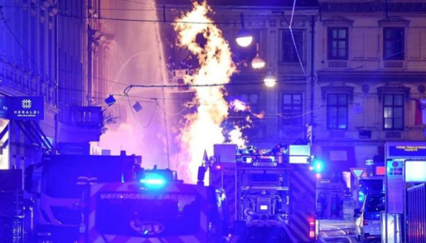 Požar u Zagrebu: Bager probio plinsku cijev