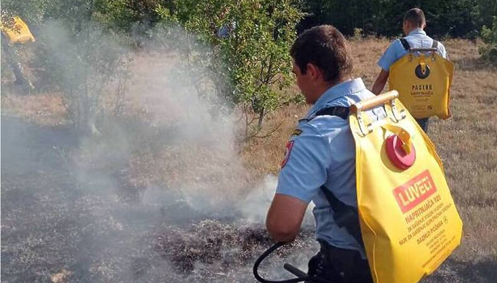 Požar ugrožava odvijanje saobraćaja na putu Ljubinje - Trebinje