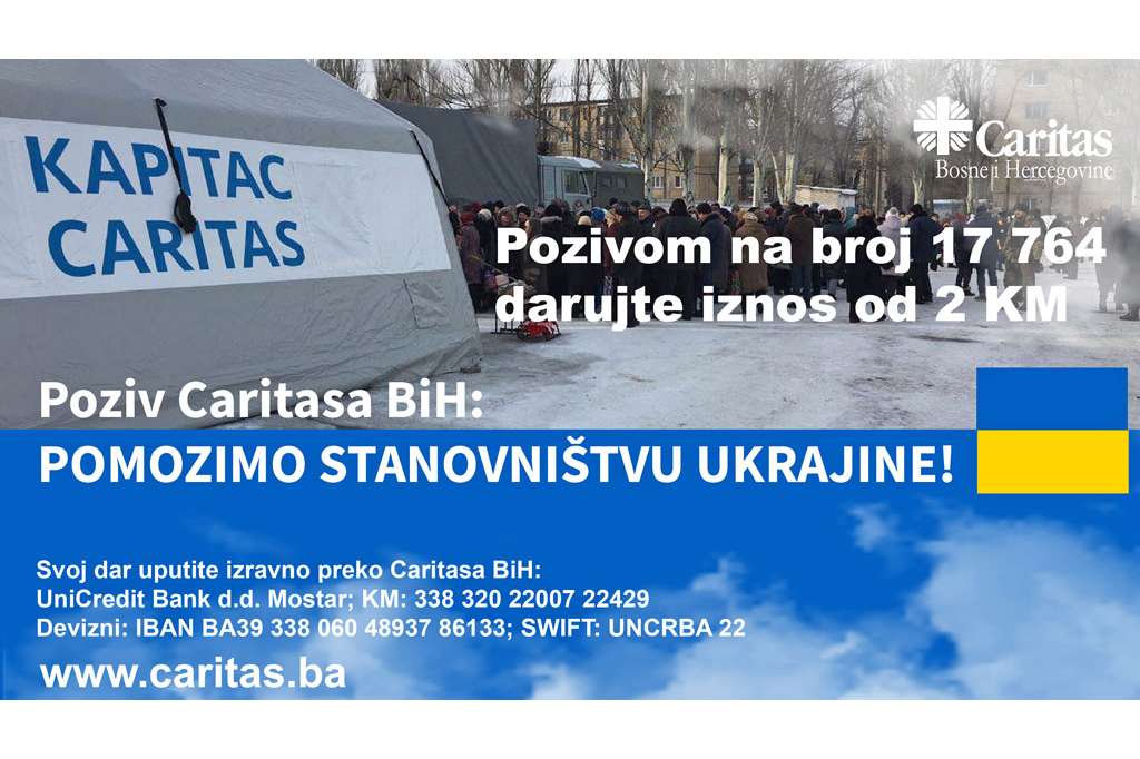 Poziv Caritasa BiH: Pomozimo stanovništvu Ukrajine