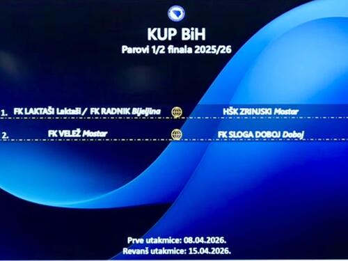 Poznati parovi polufinala Kupa BiH