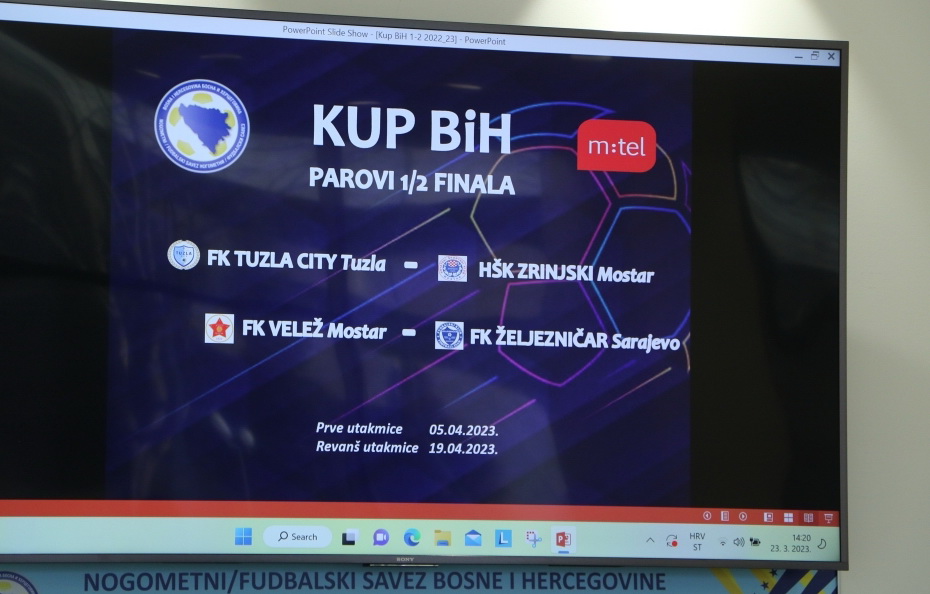 Poznati parovi polufinala Kupa BiH