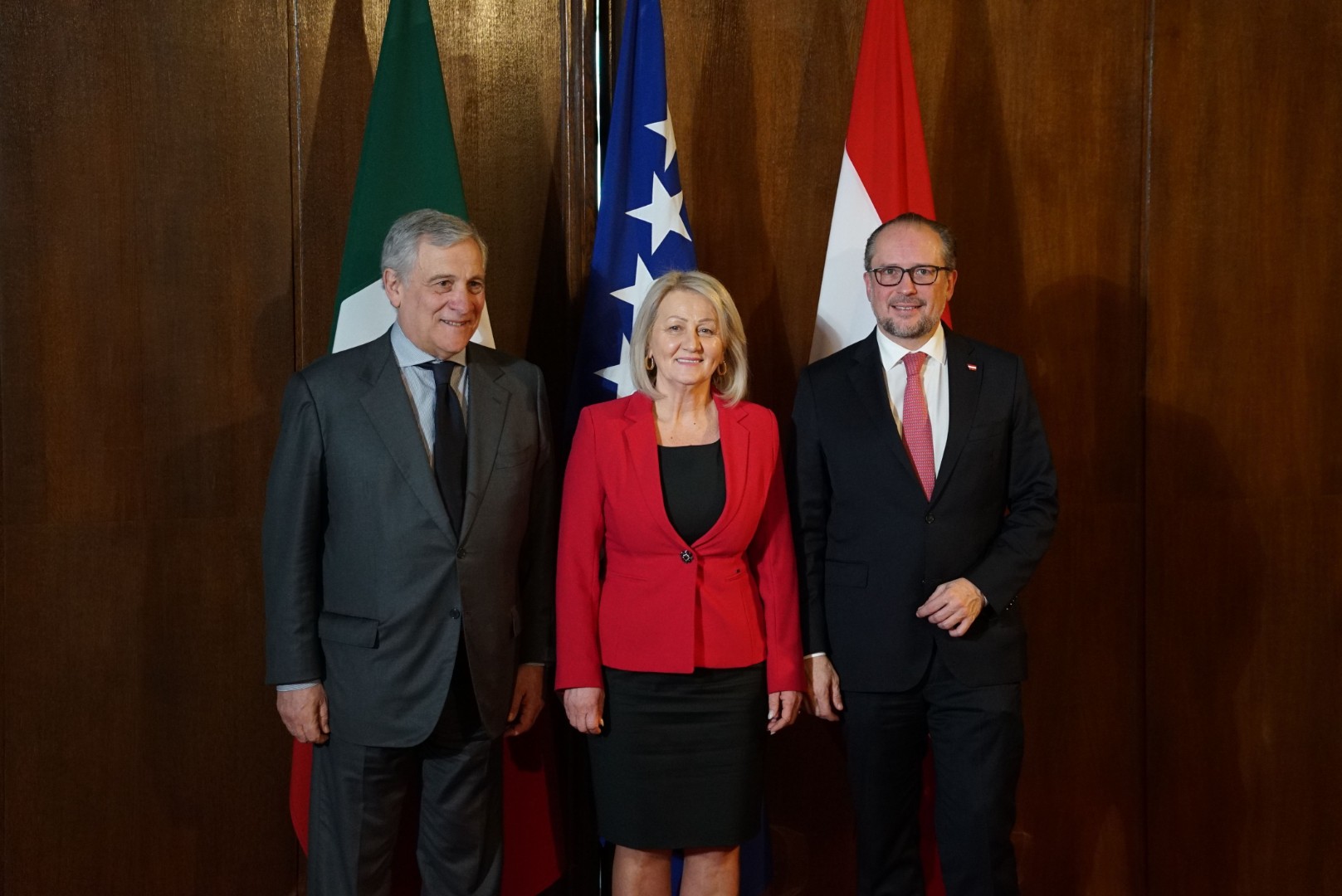Predsjedavajuća Krišto sa šefovima diplomatije Italije i Austrije