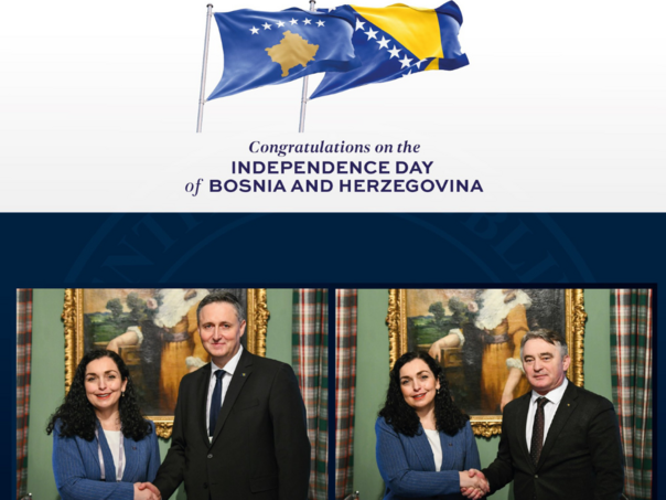 Predsjednica Kosova čestitala 1. mart: Radujemo se nastavku saradnje