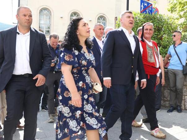 Predsjednica Kosova stigla u Hrvatsku na poziv Milanovića