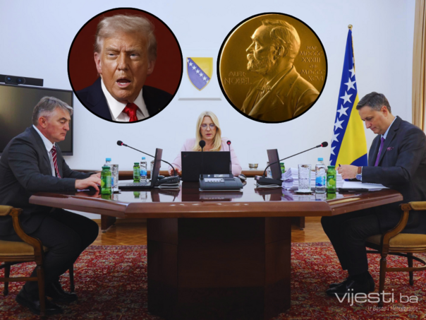 Predsjedništvo BiH nominovalo Trumpa za Nobelovu nagradu za mir