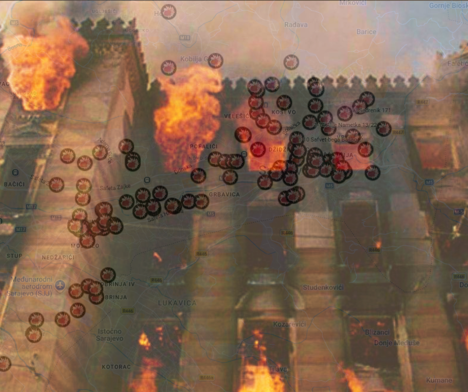 Predstavljena interaktivna mapa granatiranja Sarajeva u vrijeme opsade