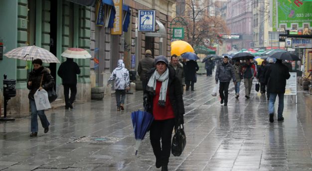 Pretežno oblačno s kišom u centralnim, istočnim i zapadnim područjima BiH