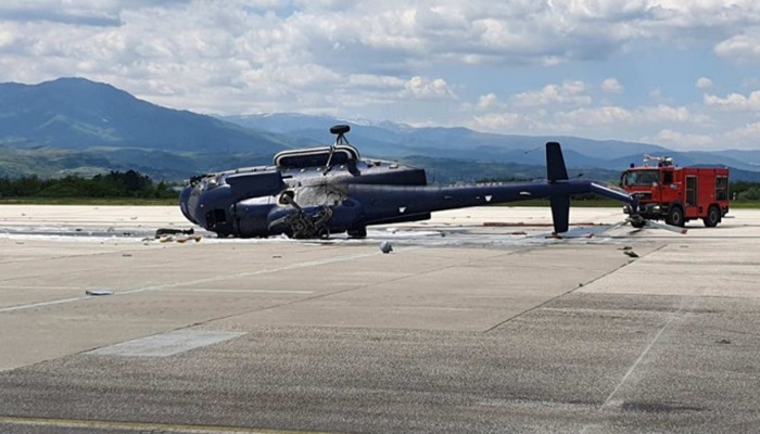 Prevrnuo se helikopter policije Sjeverne Makedonije